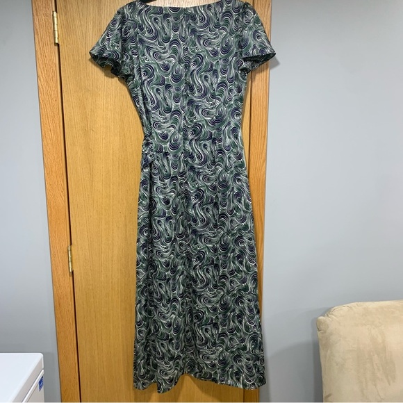 Cinq a Sept Kacydie Dark Emerald Multi Dress - Size 8 - Picture 3 of 6